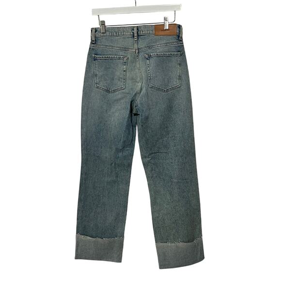 7 FOR ALL MANKIND WOMENS 28 HIGH RISE ANKLE LOGAN STOVEPIPE JEANS FROST BLUE NEW - Picture 2 of 11